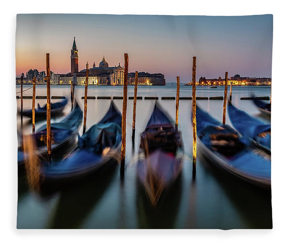 Italy Fleece Blanket featuring the photograph Classic Venice by David Downs