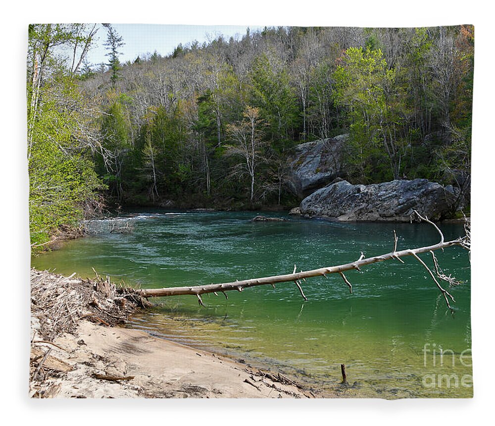 Tennessee Fleece Blanket featuring the photograph Clear Creek At Obed 3 by Phil Perkins
