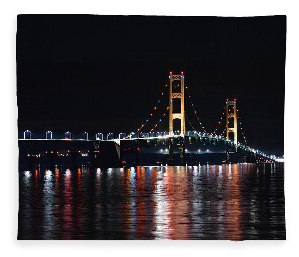 Michigan Fleece Blanket featuring the photograph Clear July Night by Keith Stokes