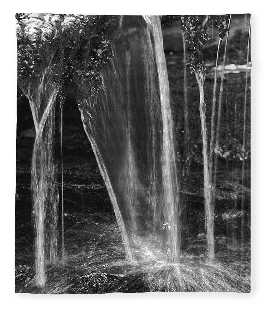 Falls Branch Falls Fleece Blanket featuring the photograph Close Up Waterfall by Phil Perkins