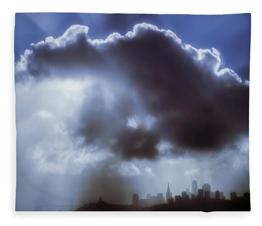 Cloud Fleece Blanket featuring the photograph Cloud over San Francisco by Donald Kinney