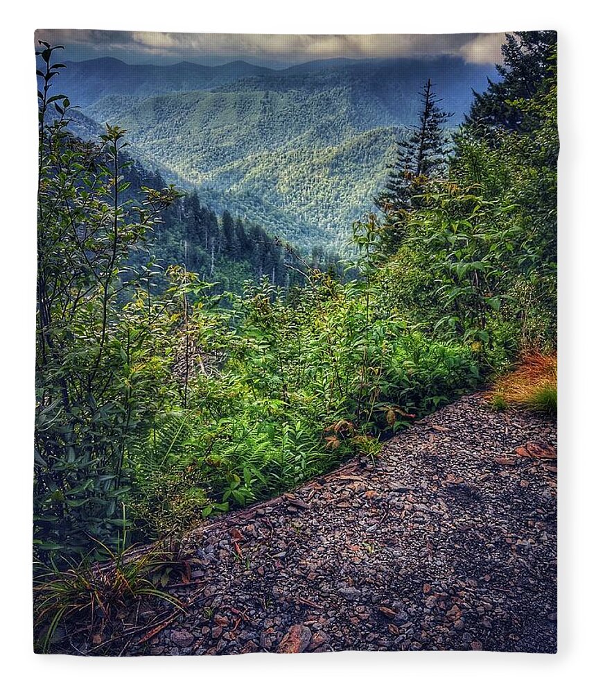 Photo Fleece Blanket featuring the photograph Clouds over the Smokies by Evan Foster