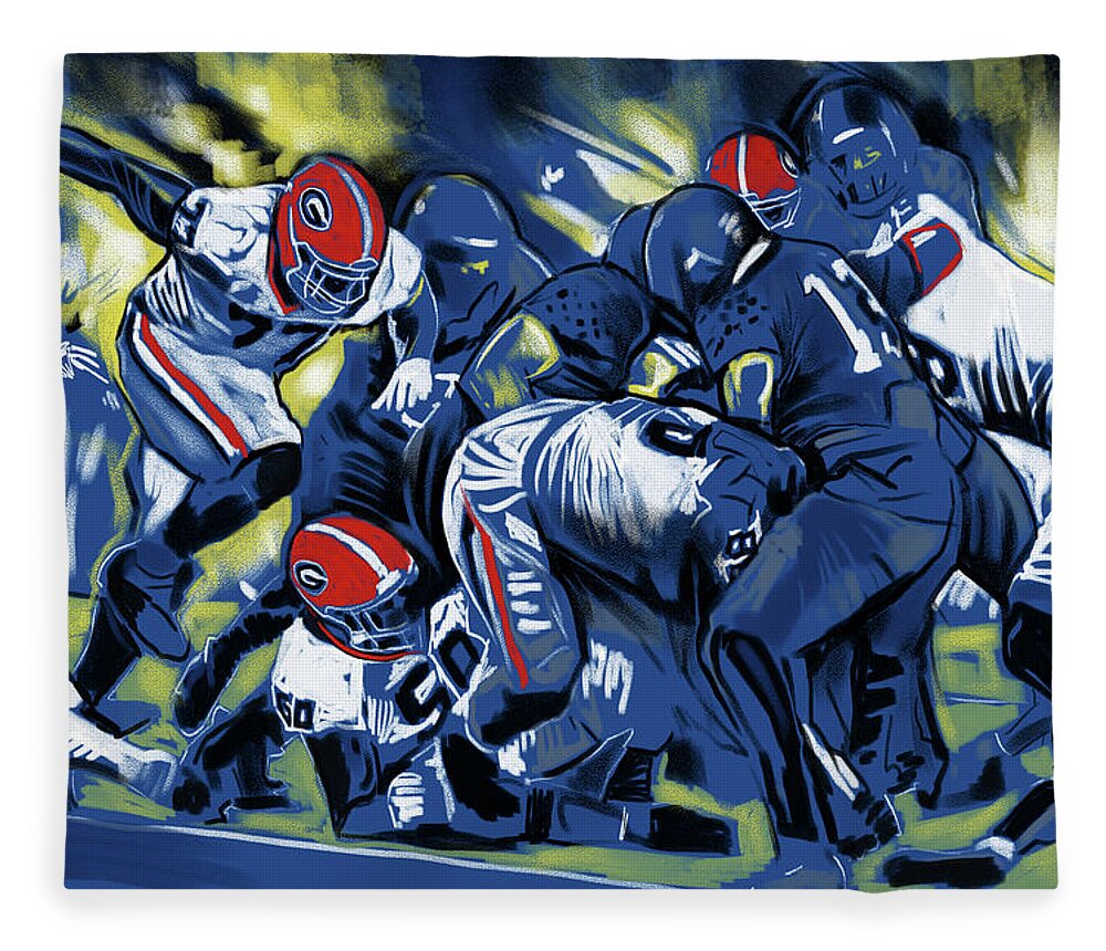 Cold Victory Fleece Blanket featuring the painting Cold Victory by John Gholson