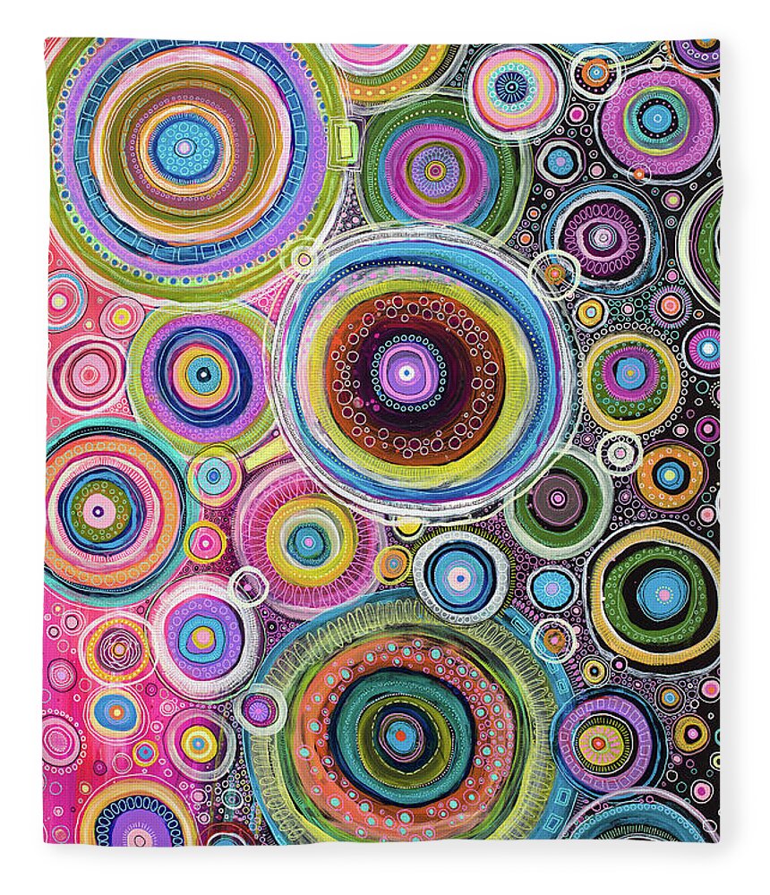 Color My Soul Fleece Blanket featuring the painting Color My Soul by Tanielle Childers