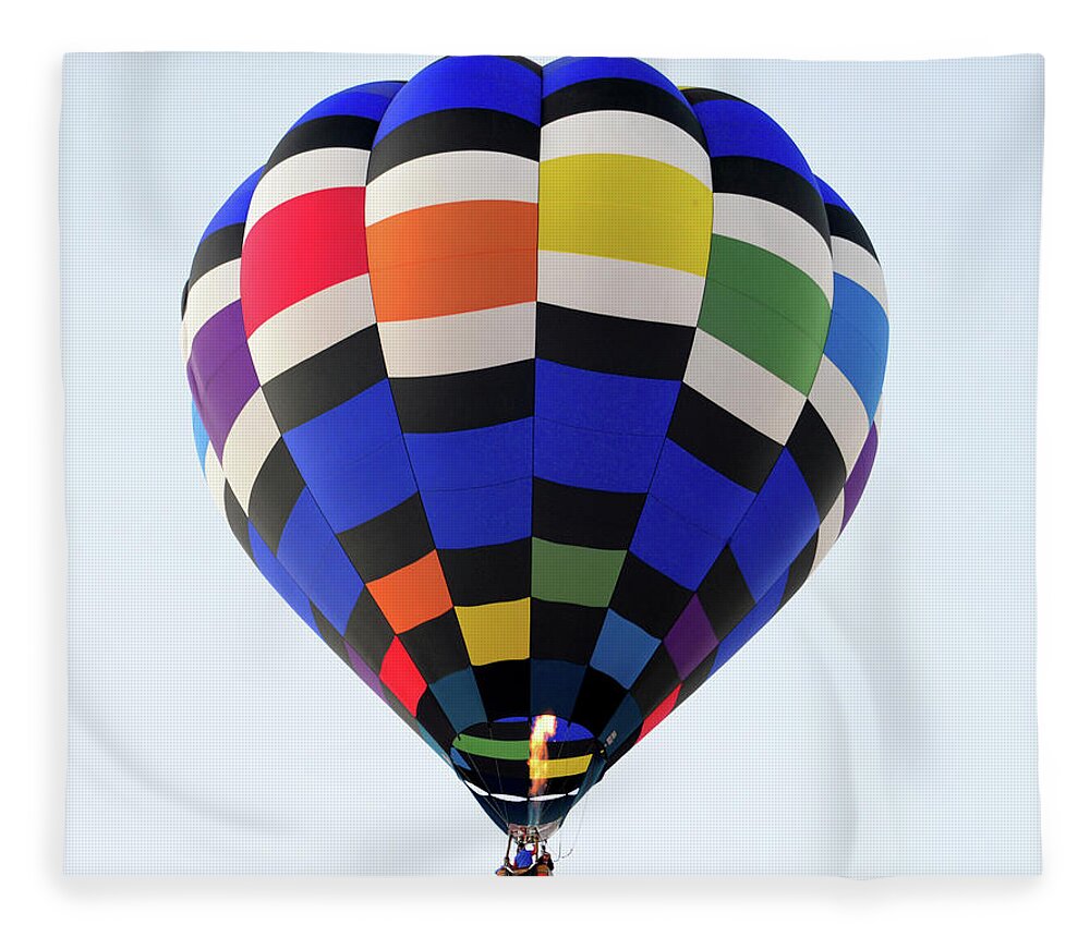 Hot Air Balloon Fleece Blanket featuring the photograph Colors of the Fiesta by David Lee Thompson