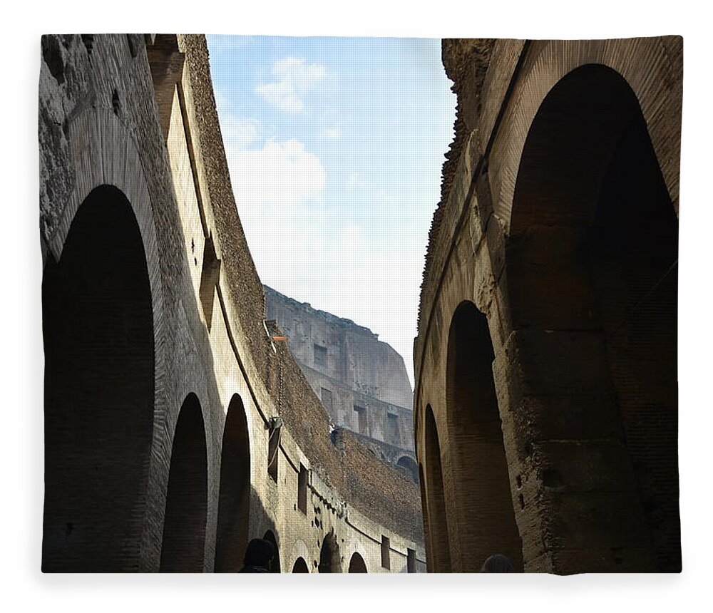 Colosseum Fleece Blanket featuring the photograph Colosseum of Rome by Regina Muscarella