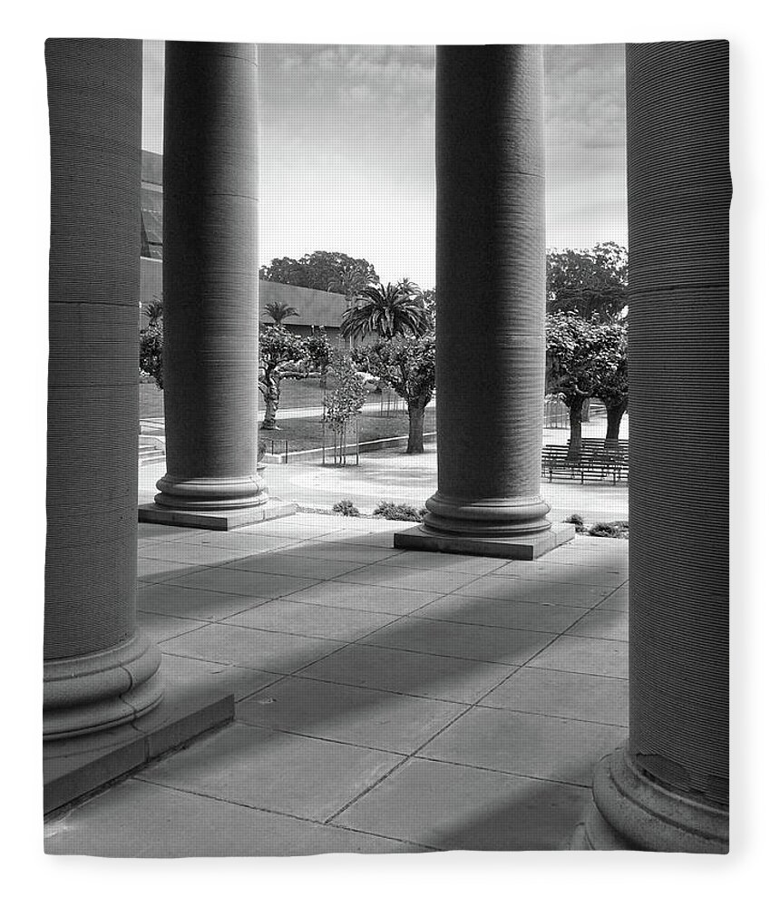 Columns Fleece Blanket featuring the photograph Columns 6 by Mike McGlothlen