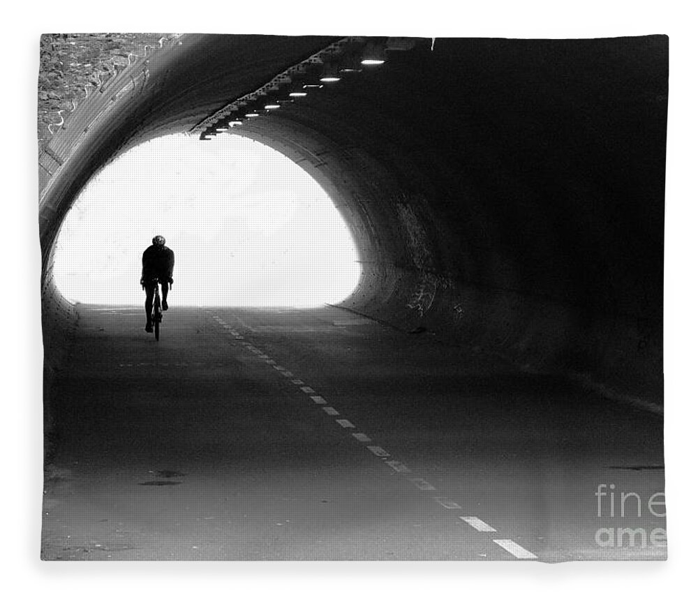 Cycling Fleece Blanket featuring the photograph Commute by Kimberly Furey