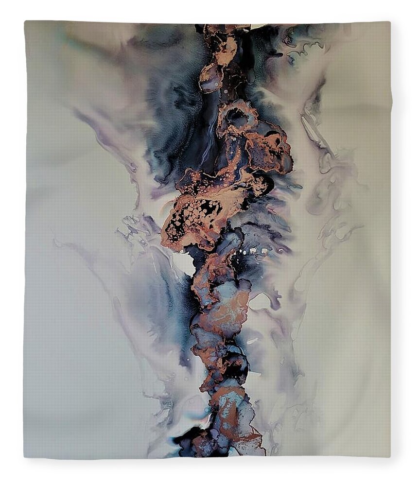 Companion Fleece Blanket featuring the painting Companion Spirit by Angela Marinari