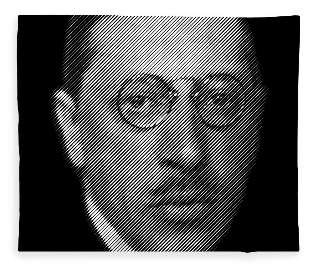 Igor Fleece Blanket featuring the digital art composer Igor Stravinsky by Cu Biz