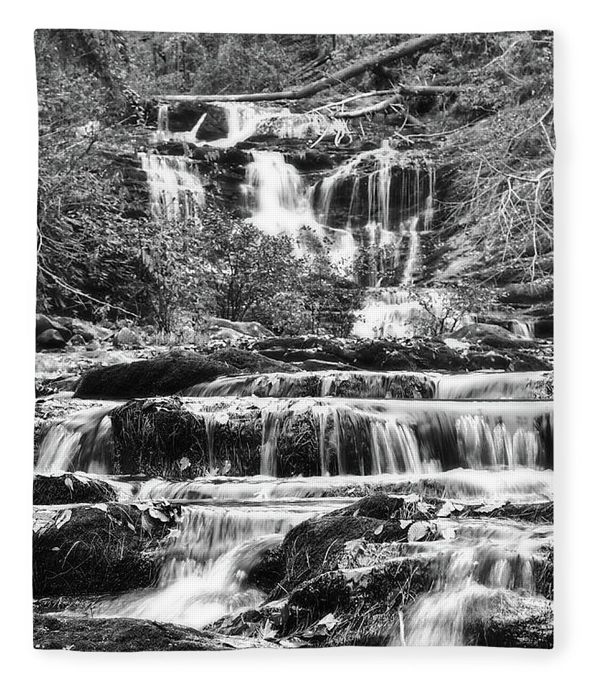 Conasauga Falls Fleece Blanket featuring the photograph Conasauga Falls 9 by Phil Perkins