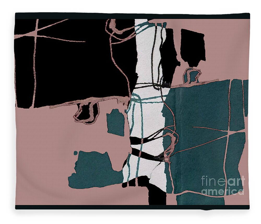Contemporary Art Fleece Blanket featuring the digital art Confinement by Jeremiah Ray