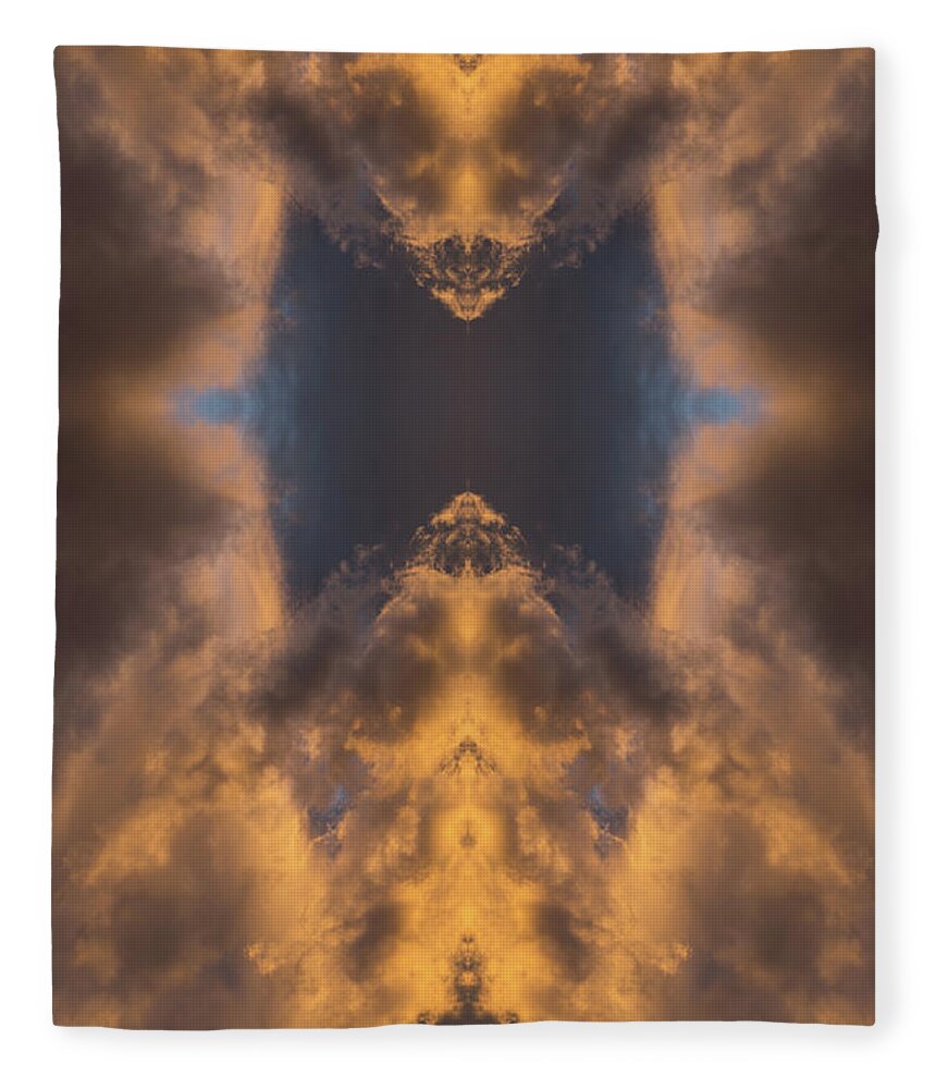 Clouds Fleece Blanket featuring the digital art Convergence of air and light by Adriana Mueller