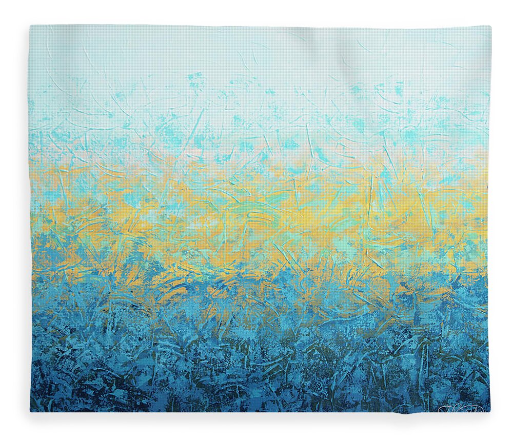Cool Fleece Blanket featuring the painting Cool, Cool Summer by Linda Bailey