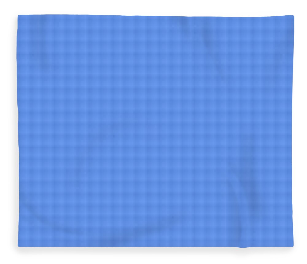 Cornflower Blue Fleece Blanket featuring the digital art Cornflower Blue Colour by TintoDesigns