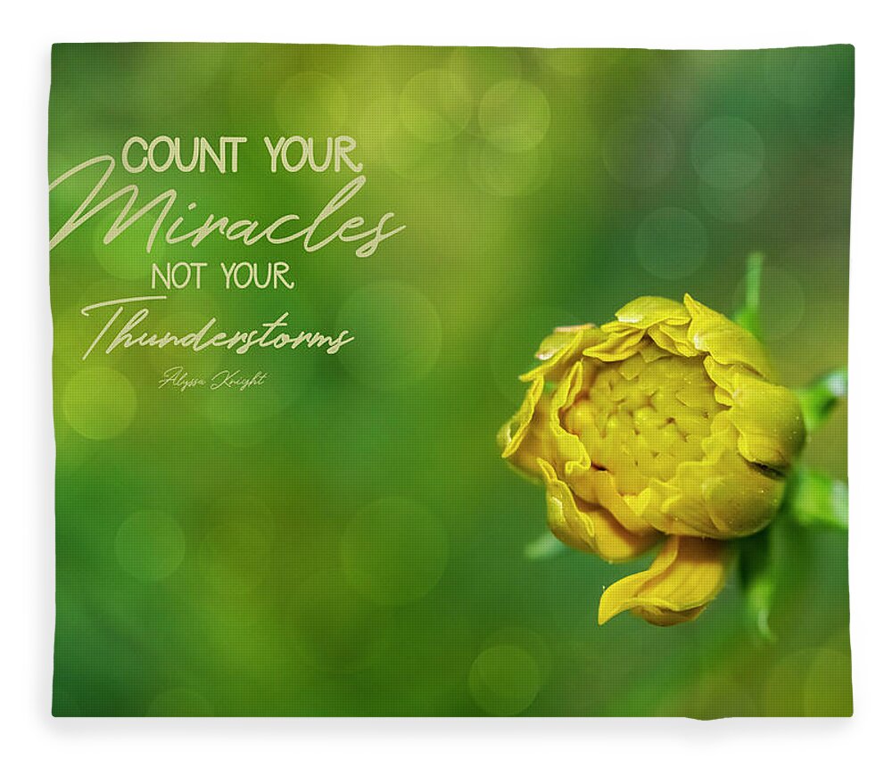 Flower Fleece Blanket featuring the photograph Count Your Miracles by Cathy Kovarik