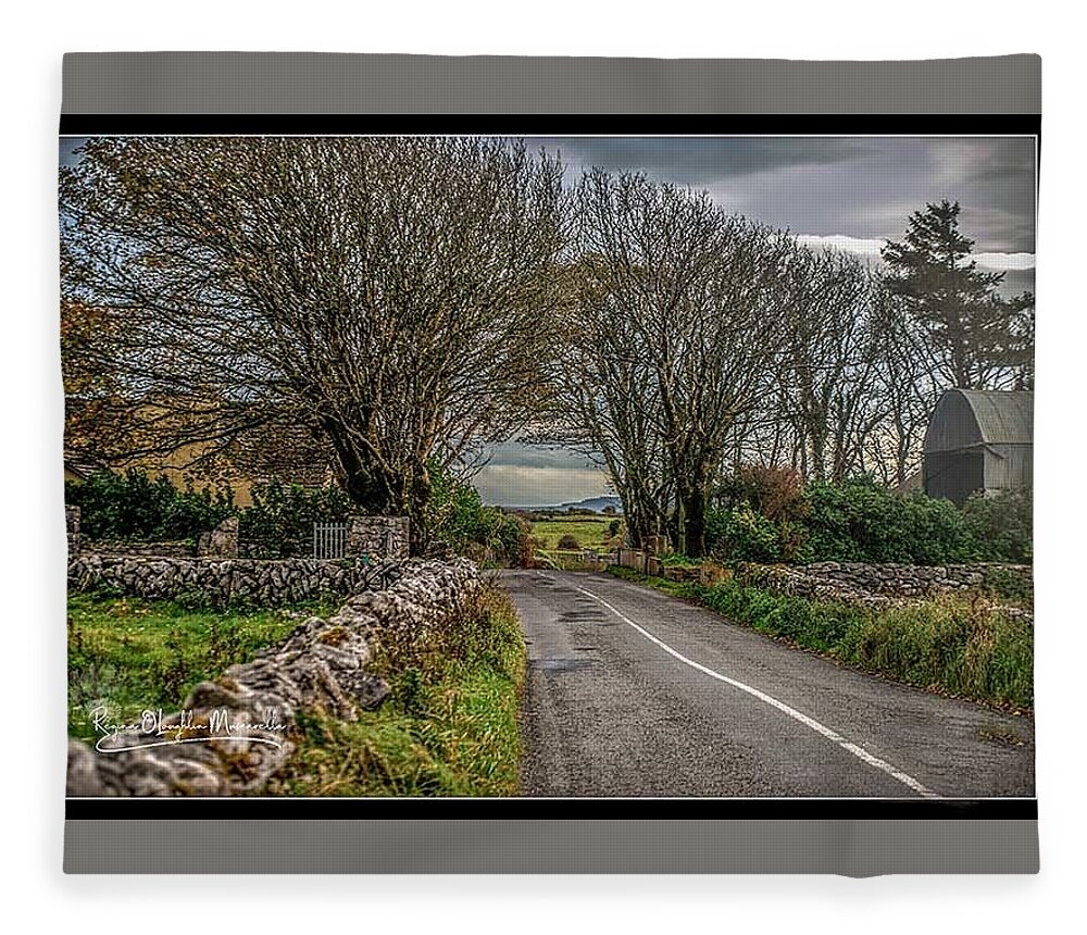 Ireland Fleece Blanket featuring the photograph Country Highway by Regina Muscarella