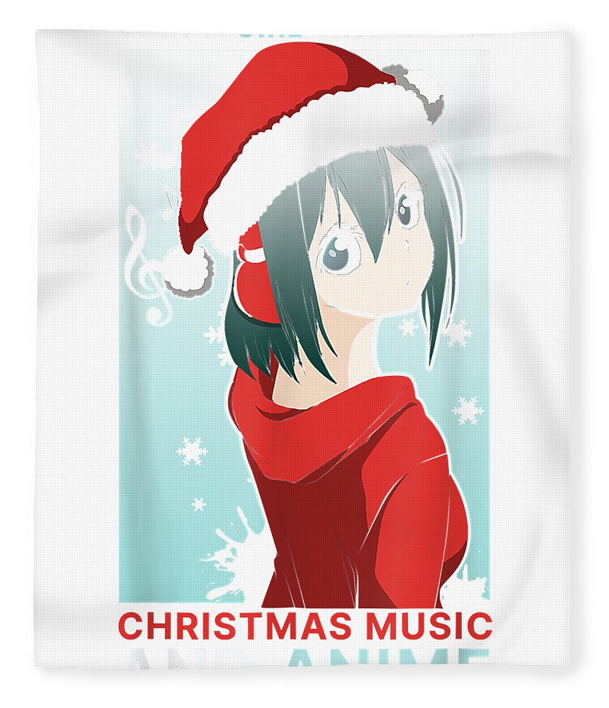 Premium Vector | Christmas hand drawn music festival poster with anime style