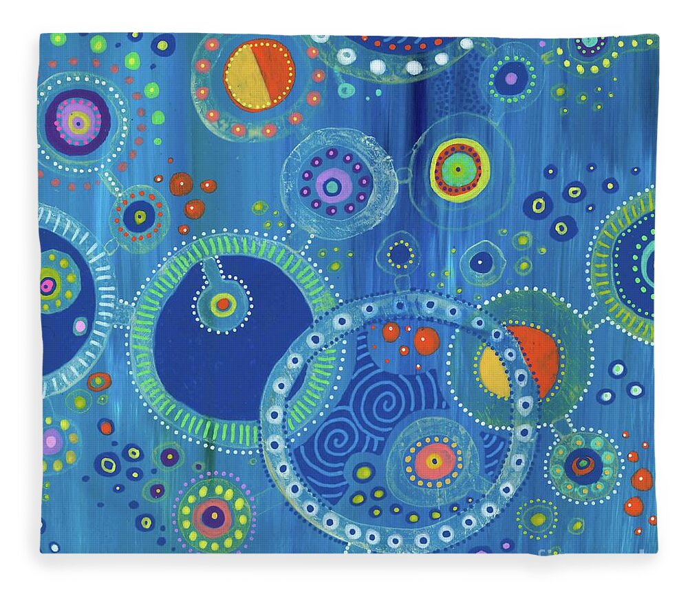 Covid-19 Fleece Blanket featuring the painting Covid-19 Quarantine by Tanielle Childers