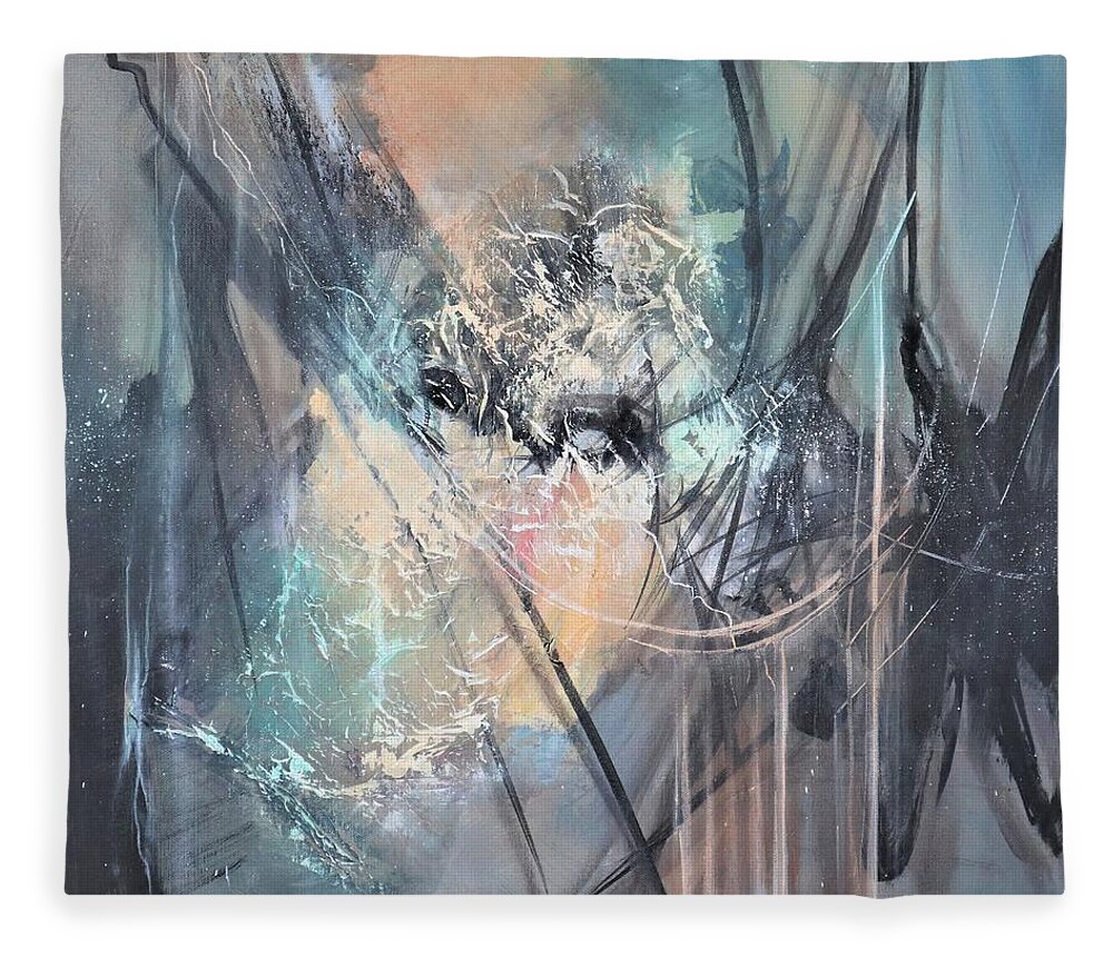 Cradle Of Life Fleece Blanket featuring the painting Cradle of Life by Tom Shropshire