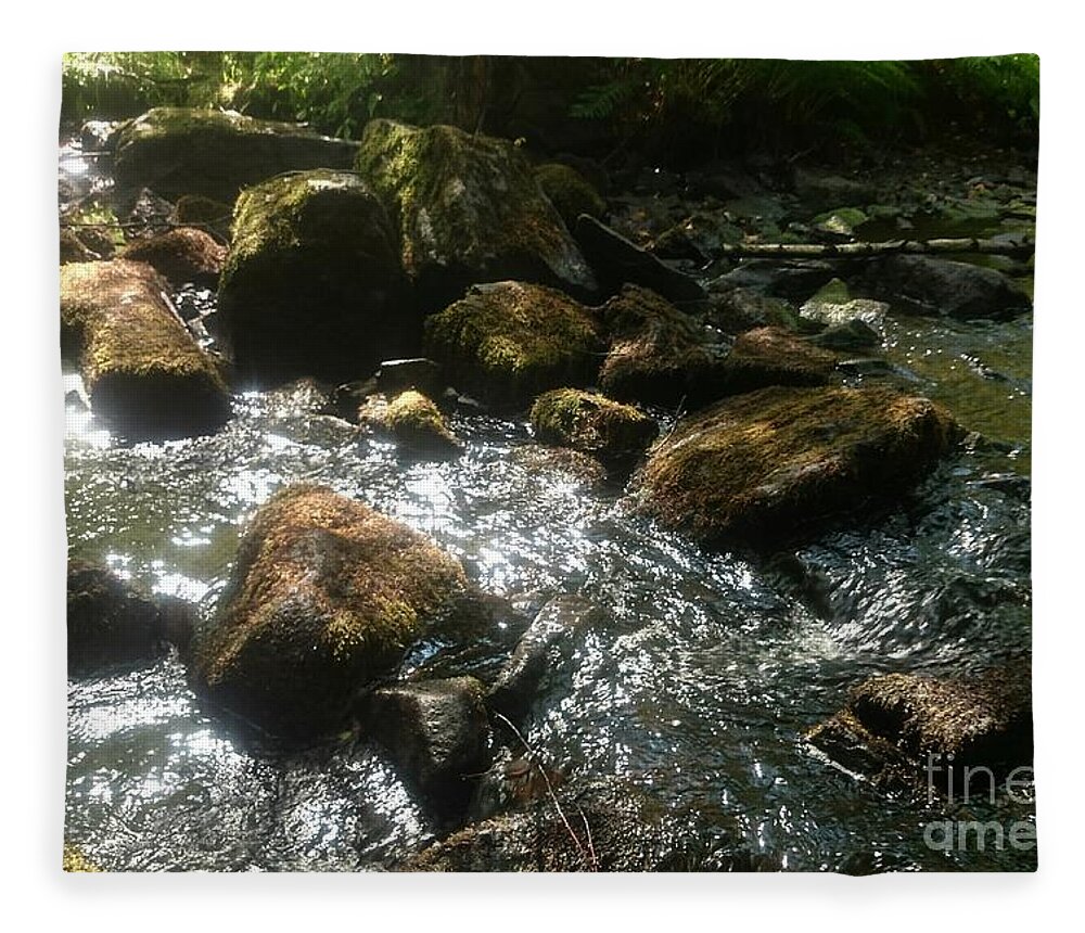 Creek Fleece Blanket featuring the photograph Creek by Alexandra Vusir