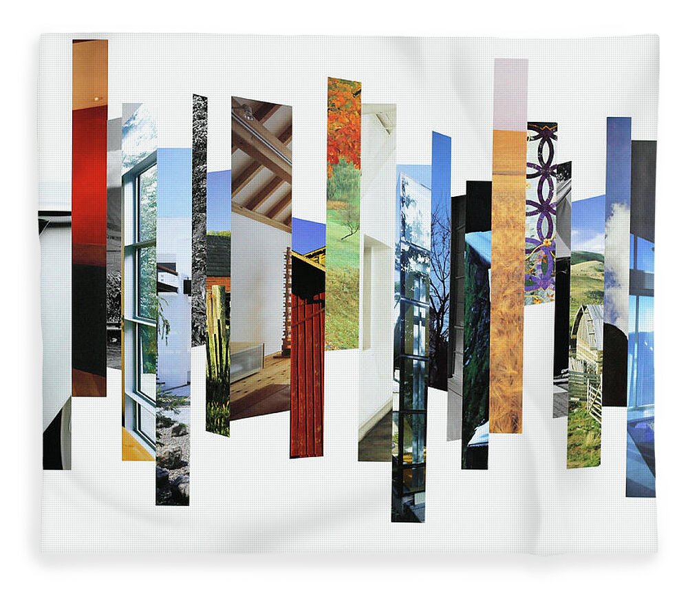 Collage Fleece Blanket featuring the photograph Crosscut#116 by Robert Glover