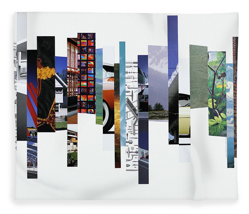 Collage Fleece Blanket featuring the photograph Crosscut#122 by Robert Glover