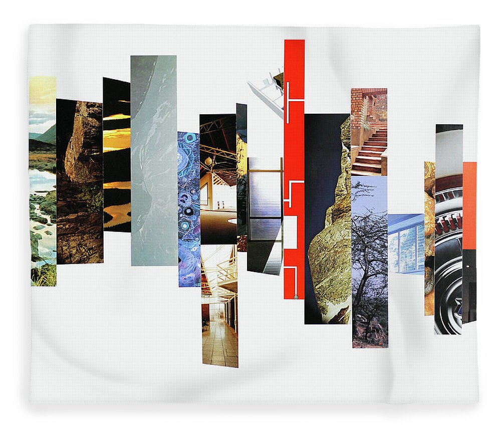 Collage Fleece Blanket featuring the photograph Crosscut#125 by Robert Glover