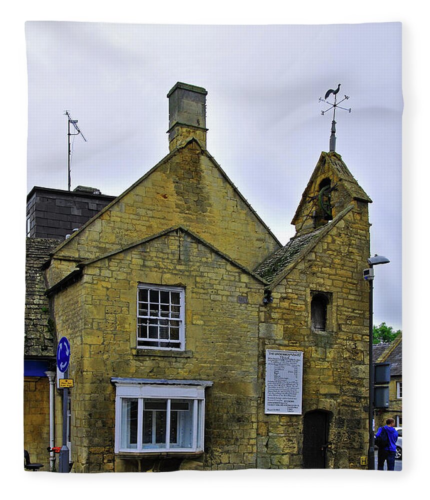 Europe Fleece Blanket featuring the photograph Curfew Tower, Moreton-in-Marsh by Rod Johnson