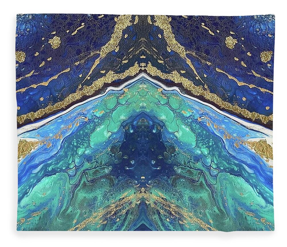 Digital Fleece Blanket featuring the digital art Current by Nicole DiCicco