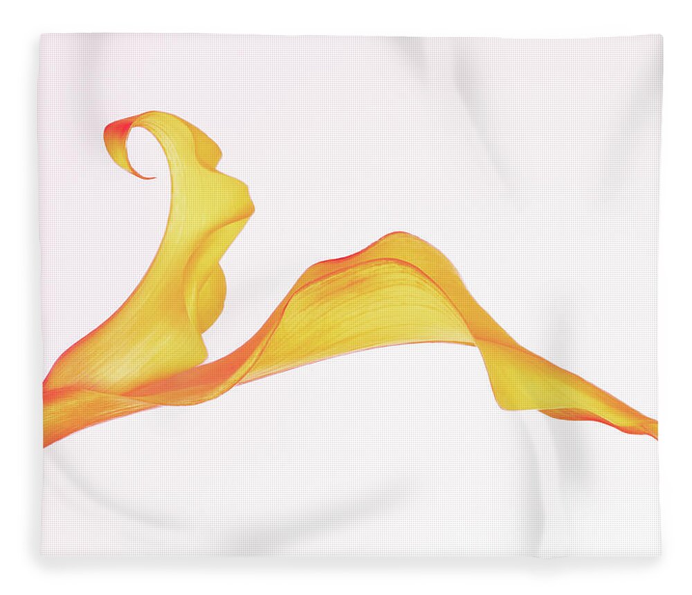 Calla Lily Fleece Blanket featuring the photograph Curves Of Calla by Elvira Peretsman