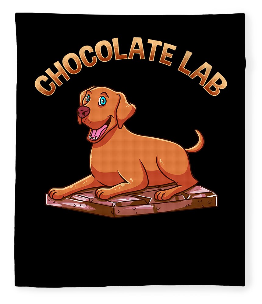 Cute Funny Chocolate Lab Pun Brown Labrador Dog Fleece Blanket by The  Perfect Presents - Pixels