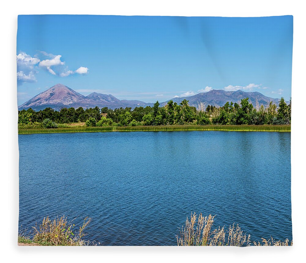 Colorado Fleece Blanket featuring the photograph Daigre Lake La Veta Colorado by Debra Martz
