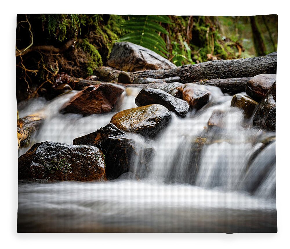 Brook Fleece Blanket featuring the photograph Dam that river... by Gavin Lewis