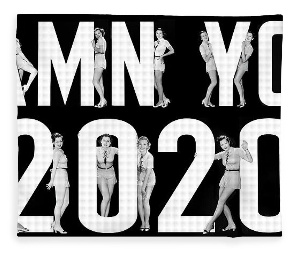 Alphabet Fleece Blanket featuring the photograph Damn You 2020 by Underwood Archives TAC Graphics