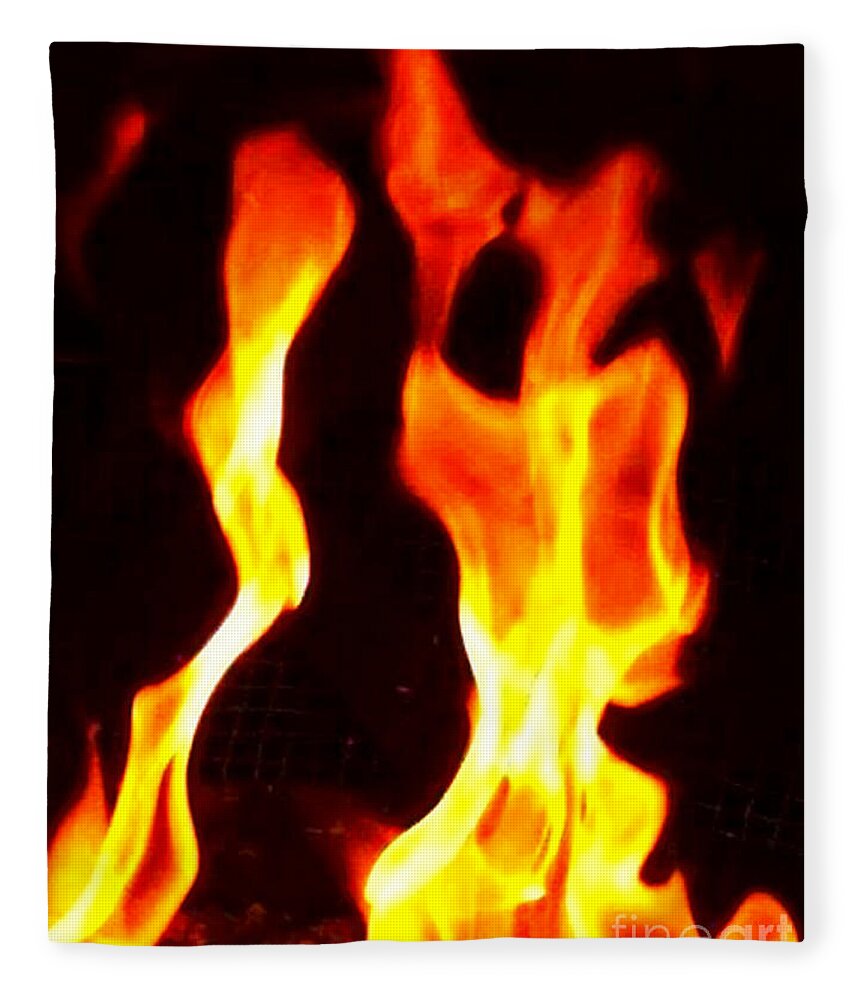 Newby Fleece Blanket featuring the photograph Dancing Fire by Cindy's Creative Corner