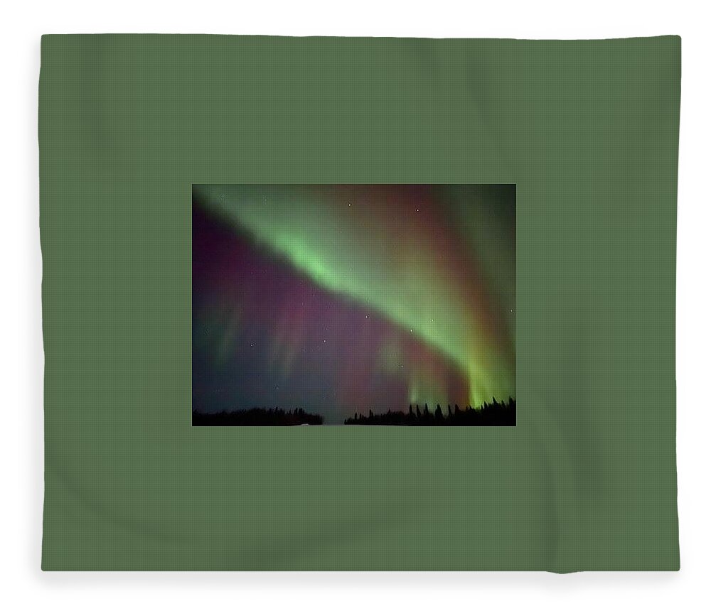 Aurora Fleece Blanket featuring the photograph Dancing Lights by Barbara Von Pagel