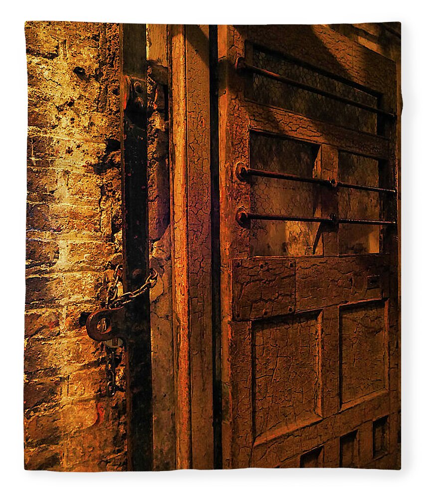 Doors Of The World Fleece Blanket featuring the photograph Dark Door To Where? by Lexa Harpell