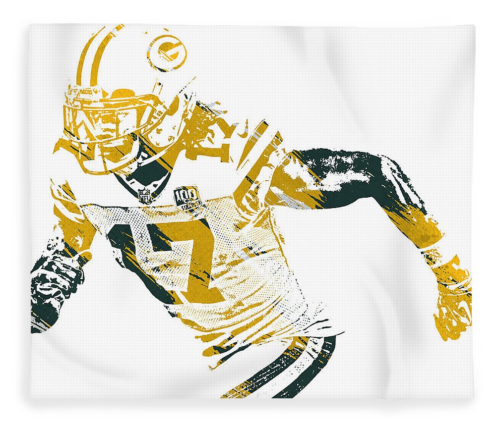 Davante Adams Green Bay Packers Strokes Pixel Art 5 Fleece Blanket by Joe  Hamilton - Pixels