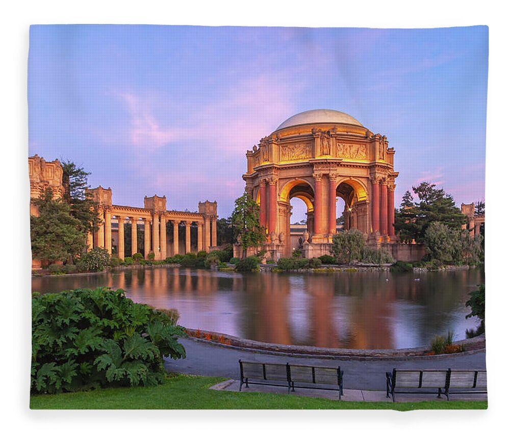 Architectures Fleece Blanket featuring the photograph Dawn At The Palace by Jonathan Nguyen
