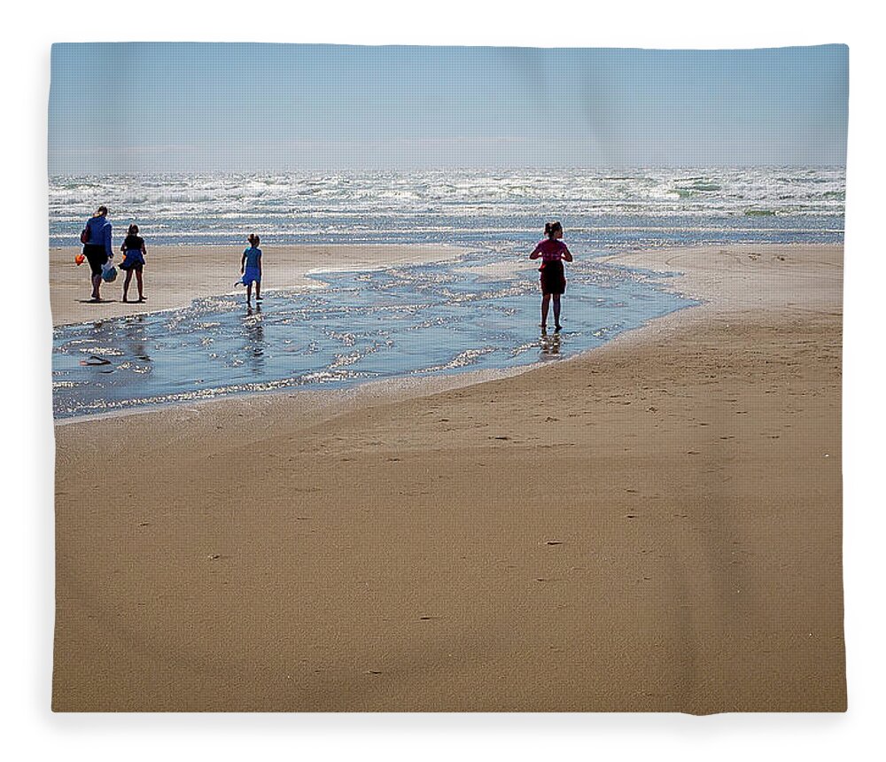 Beach Fleece Blanket featuring the photograph Day at the Beach by Craig J Satterlee
