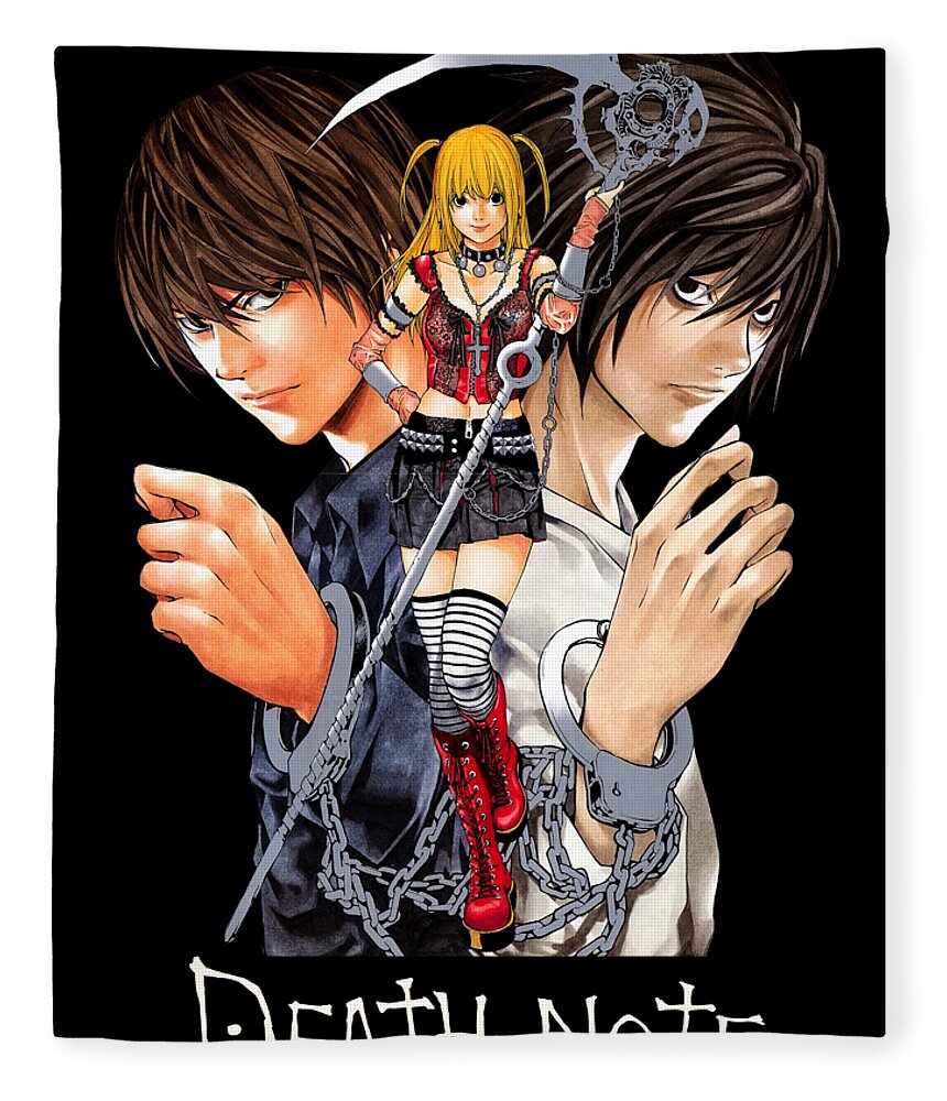Death Note Light Yagami L Lawliet Misa Amane Fleece Blanket by Fantasy Anime  - Pixels