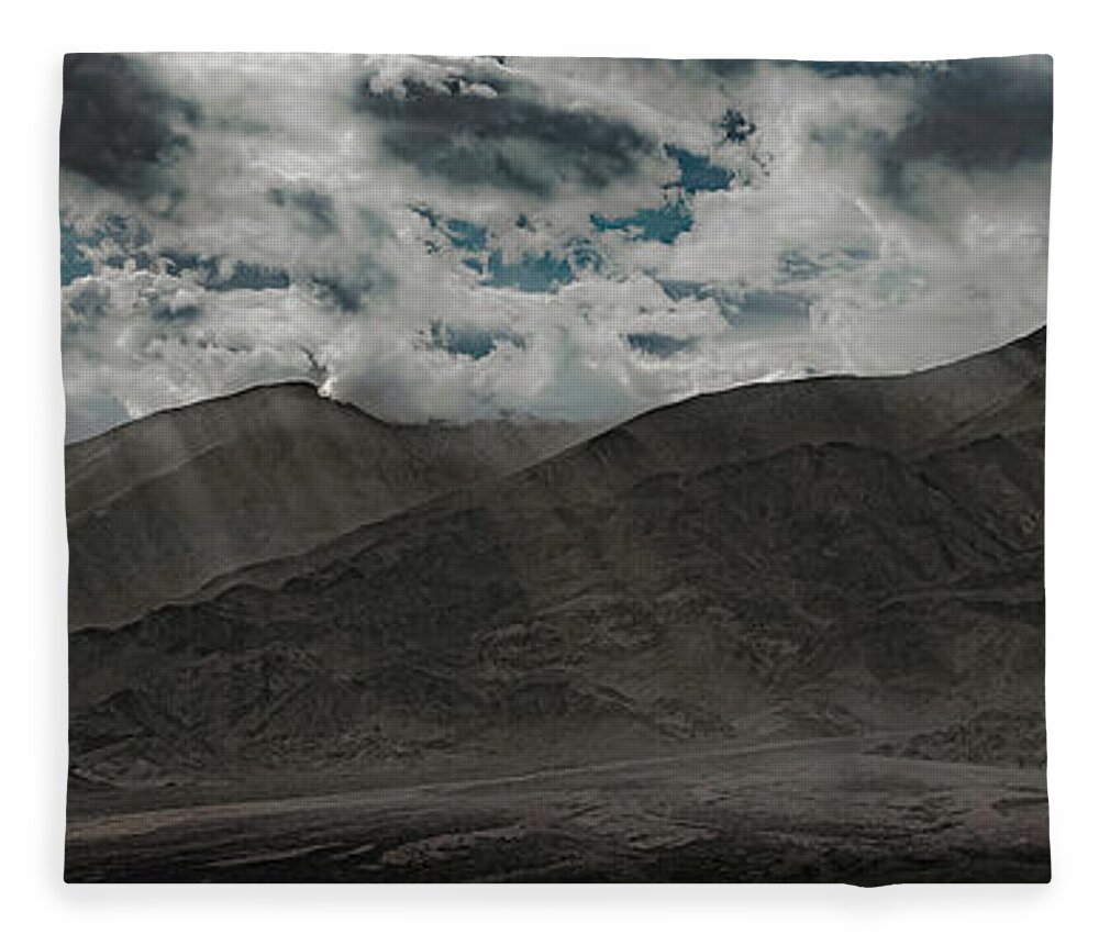 Nevada Fleece Blanket featuring the photograph DeathValley Sunbeams by Don Hoekwater Photography