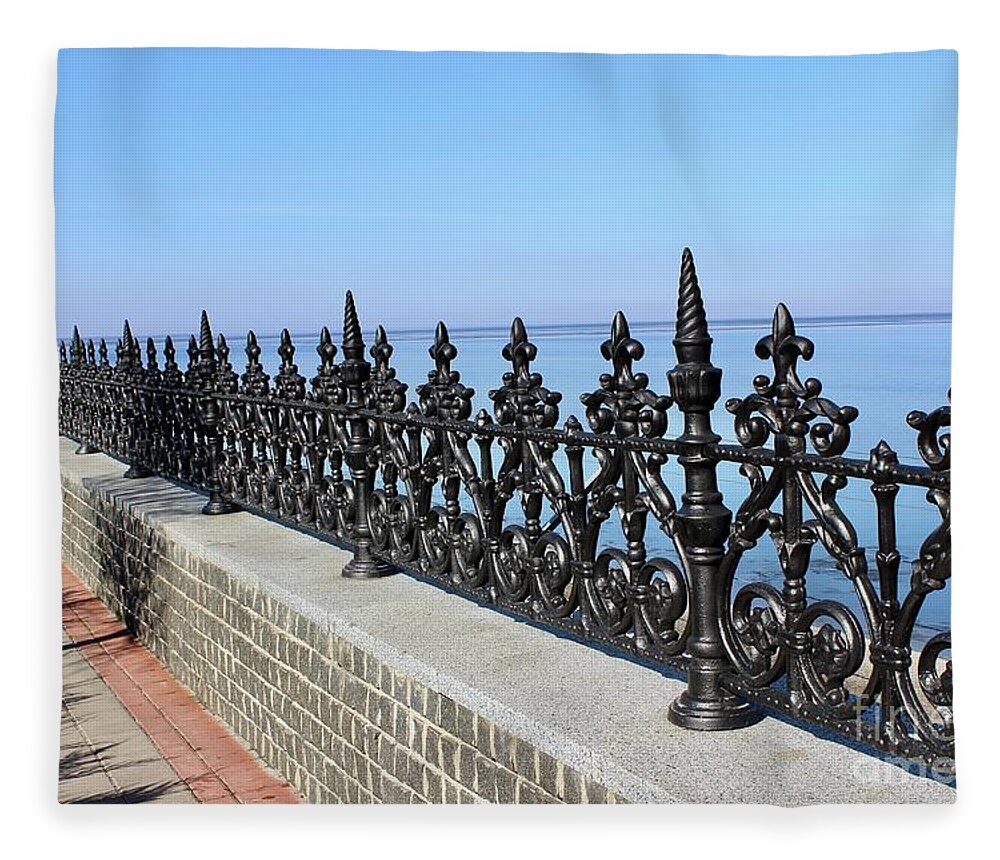  Fleece Blanket featuring the photograph Decorative fence by Annamaria Frost