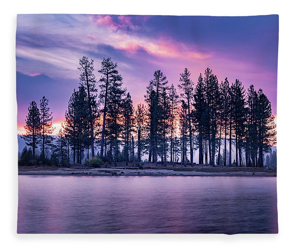 Lake Fleece Blanket featuring the photograph Dedication Dawn by Mike Lee