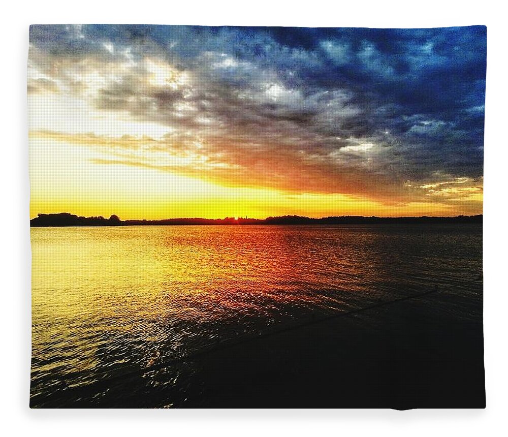 Water Fleece Blanket featuring the photograph Deep beauty fishing by Shalane Poole