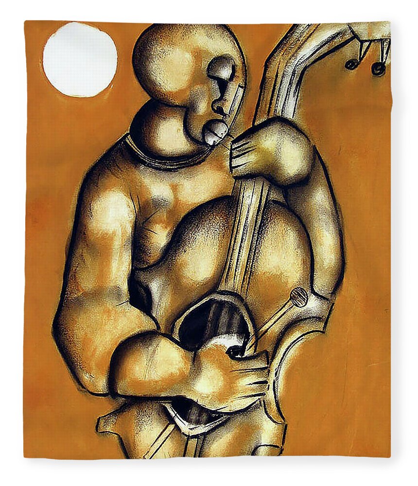 Peter Sibeko 1940-2013 Was One Of The “big Five “group Of Intellectual Leaders Within The Soweto School Of Art 1960-2010 Movement. Peter’s Artworks Have One Of The Most Extensive International Footprints With Collectors Across The Globe Fleece Blanket featuring the painting Deep From My Heart by Peter Sibeko 1940-2013