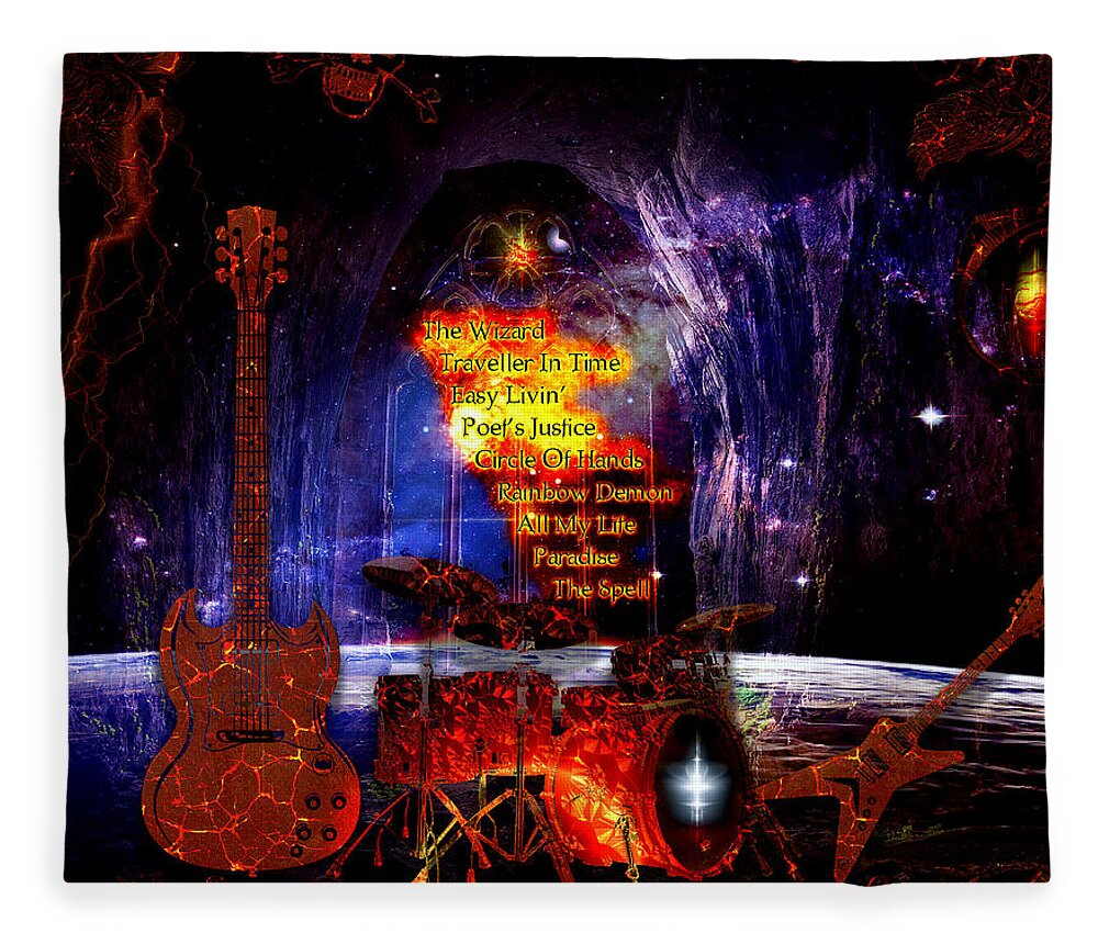 Demons And Wizards Fleece Blanket featuring the digital art Demons And Wizards by Michael Damiani