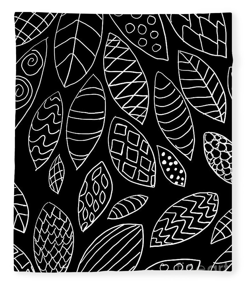 Black Fleece Blanket featuring the digital art Design 187 by Lucie Dumas