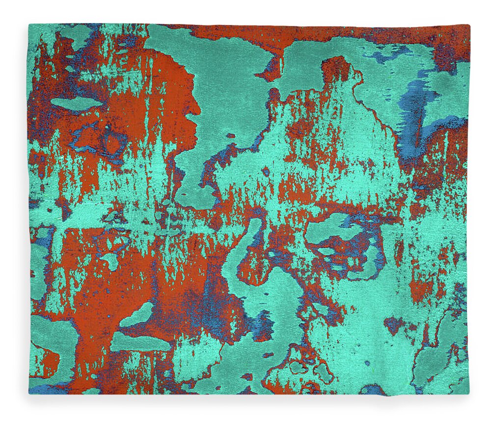 Abstract Fleece Blanket featuring the mixed media Design 22 by Joye Ardyn Durham